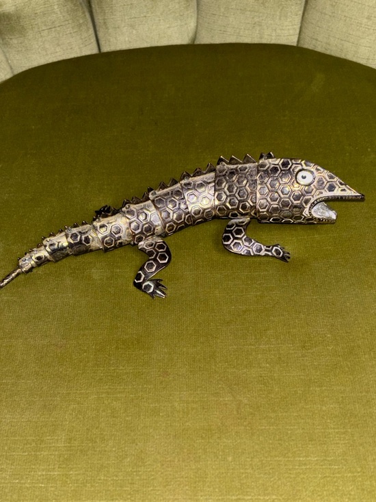 Other - Vintage Emilia Castillo Mexico Silver Inlay IGUANA LIZARD Gekko Bottle Opener